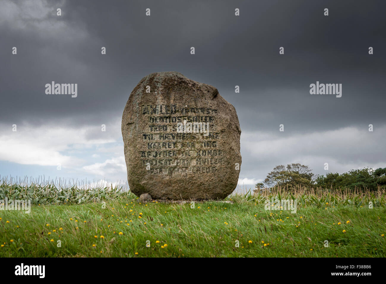 Hamlet's Grave, Ammelhede, Randers Municipality, Jutland, Denmark. Stock Photo