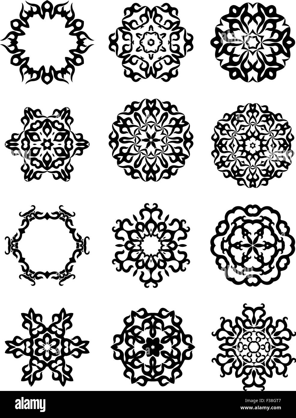 Tribal Tattoo Circular Vector Art Stock Vector