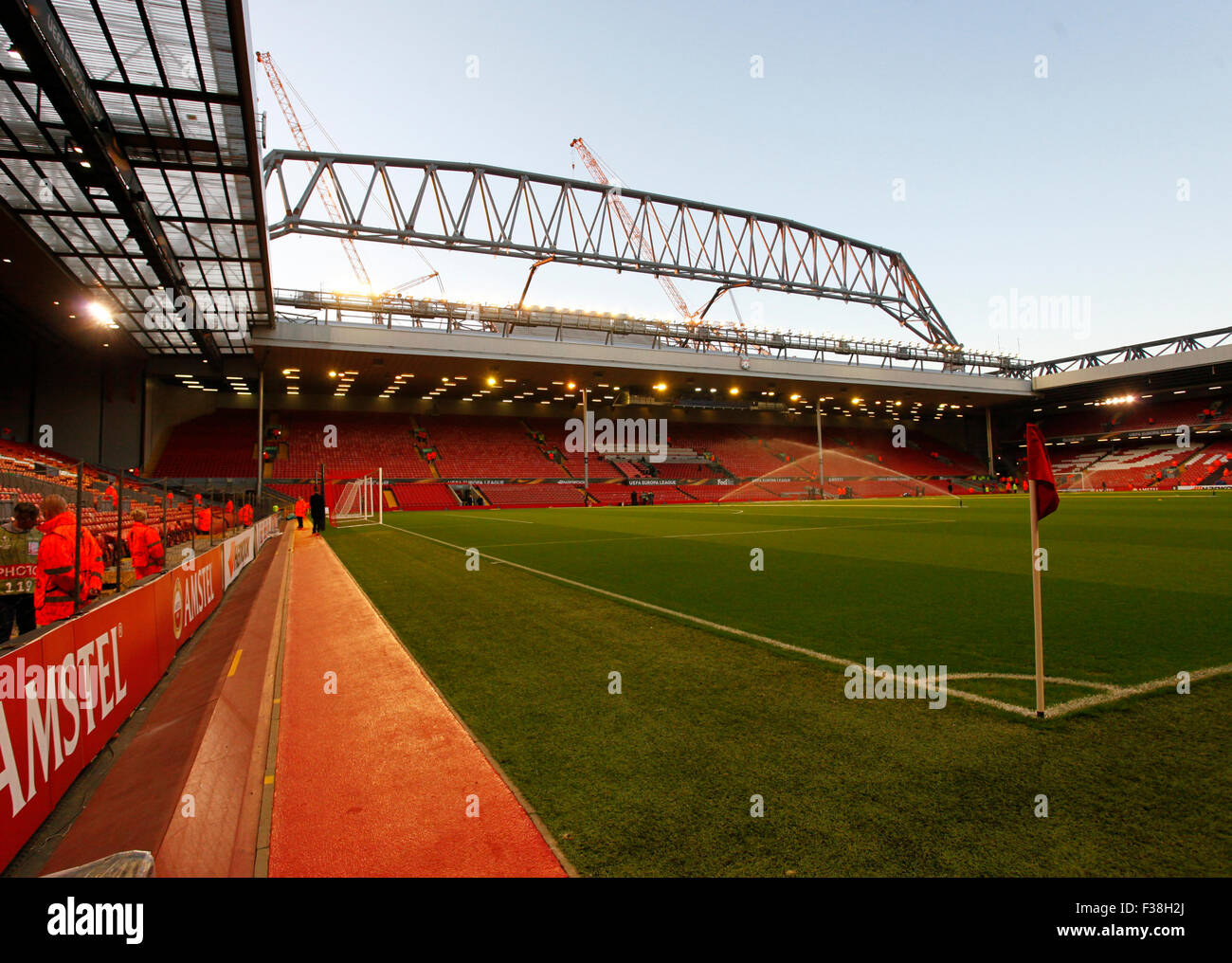Liverpool, UK. 01st Oct, 2015. Europa League. Liverpool versus FC Sion. A general view of Liverpool's stadium before tonight's game. Credit:  Action Plus Sports/Alamy Live News Stock Photo