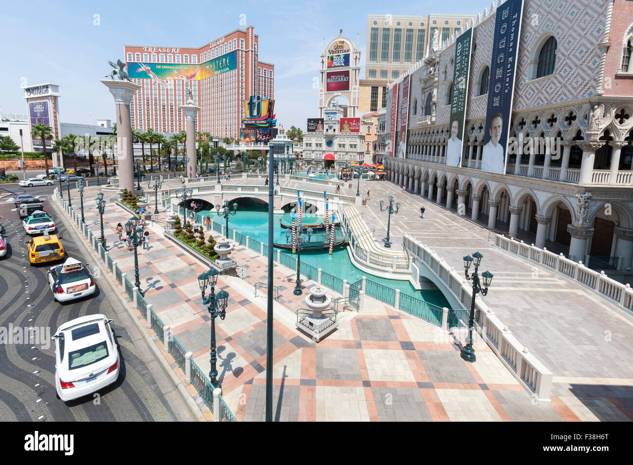 Hotels, Resorts and Casinos on the Las Vegas Blvd, Las Vegas, Nevada. Stock Photo