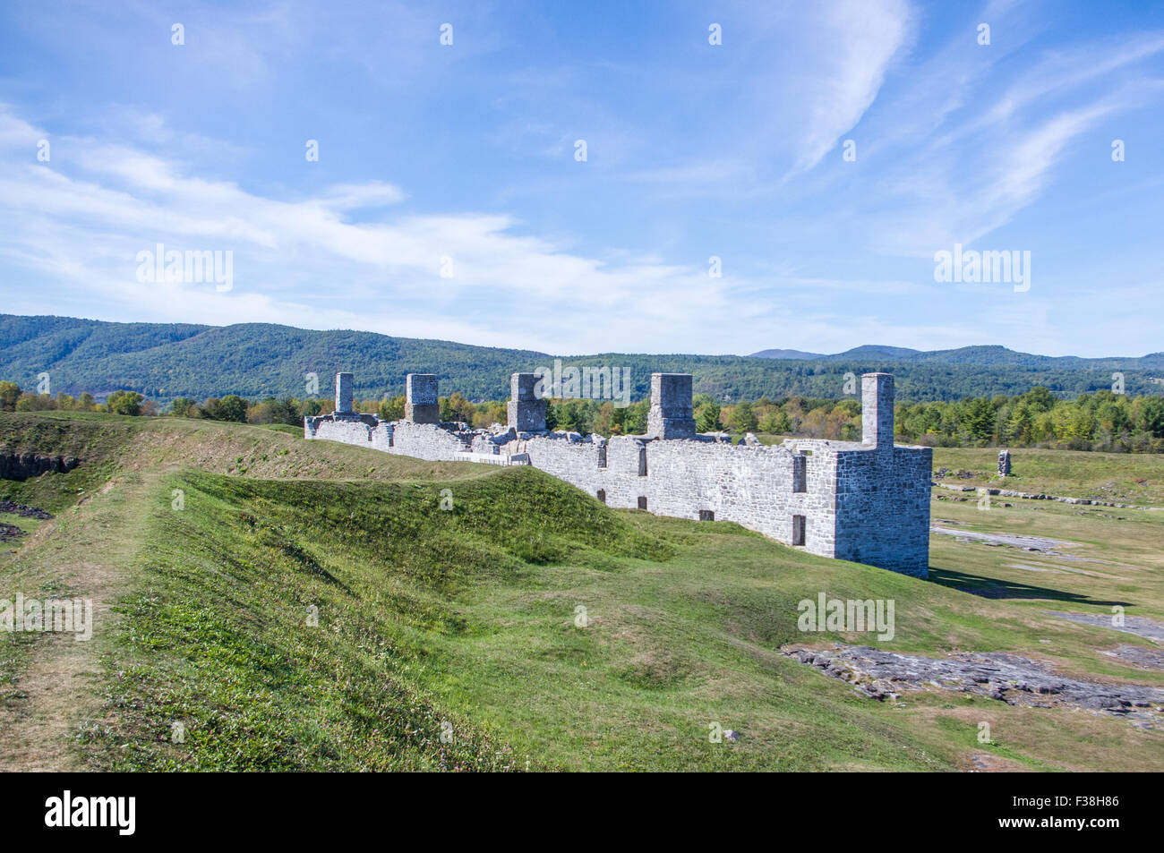 Ruins of the British fort on Lake Champlain at Crown Point New York