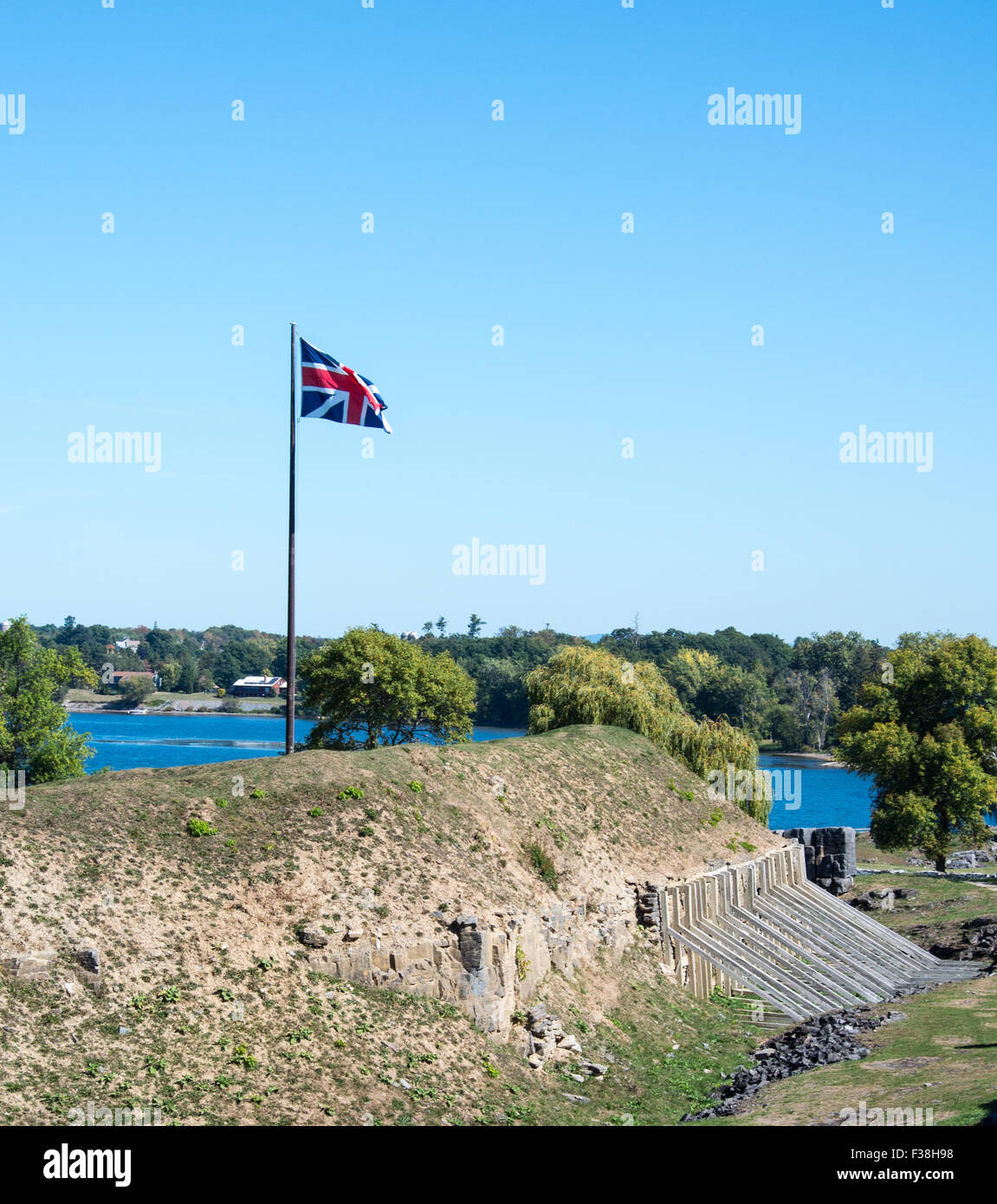 Ruins of the British fort on Lake Champlain at Crown Point New York