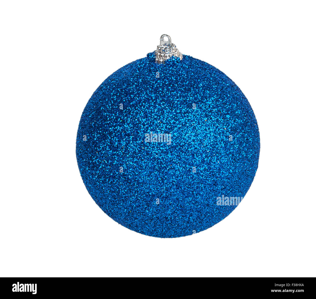Blue Christmas ball isolated on white background Stock Photo - Alamy