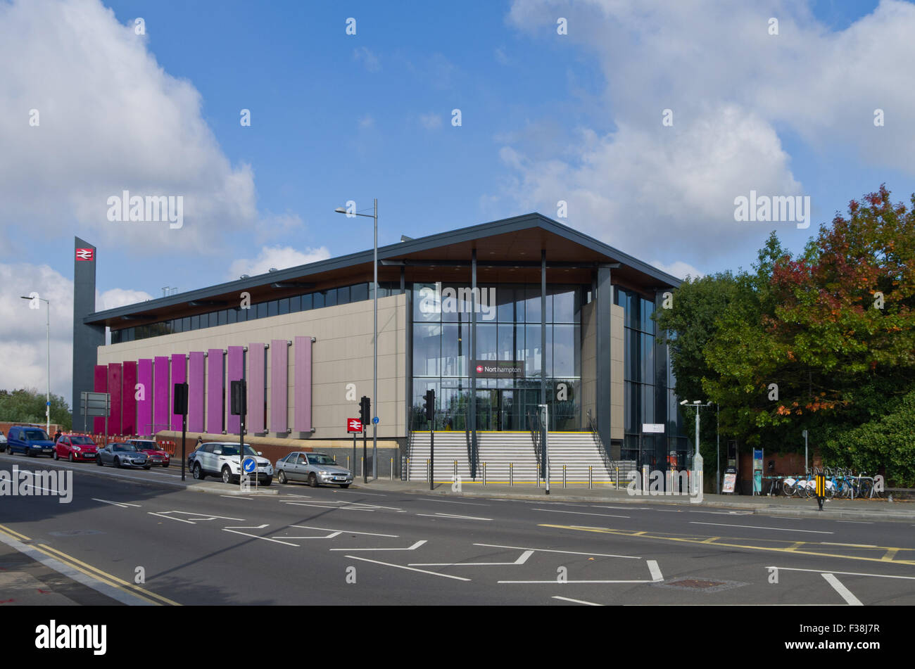 The British Rail mainline station at Northampton, UK. It was opened in