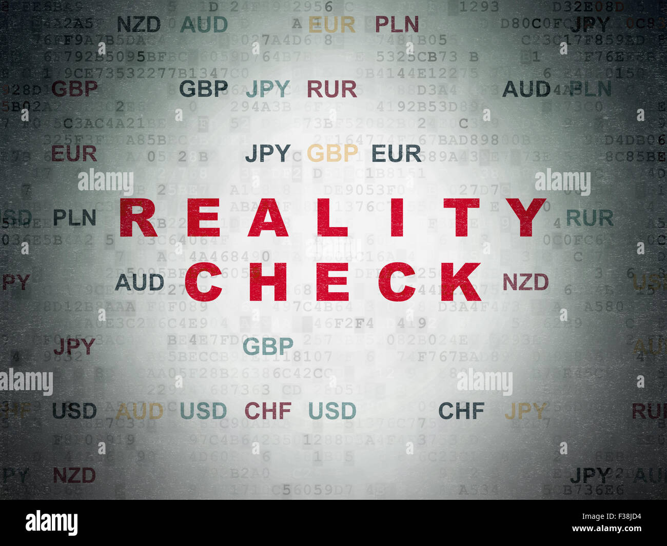 Reality Check Background Business concept: Reality Check on Digital Paper background Stock Photo ...