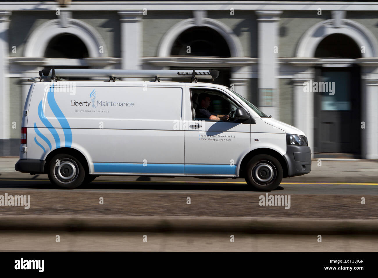 A blurred moving Volkswagen transporter van at speed motion blur on 'The  Strand' at Liverpool One, Liverpool, Merseyside, UK Stock Photo - Alamy