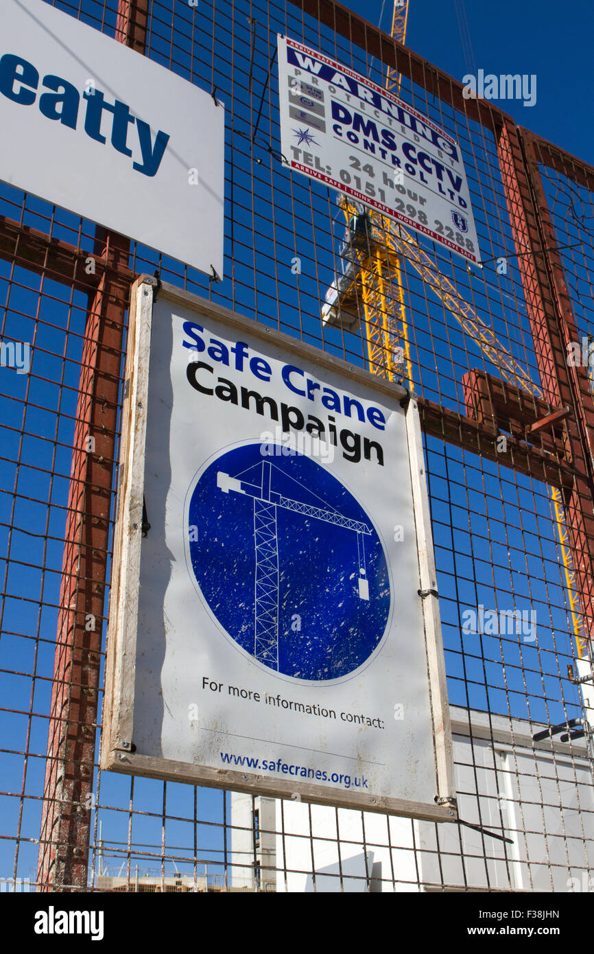 A Tower Cranes against a blue sky Balfour Beatty construction Site