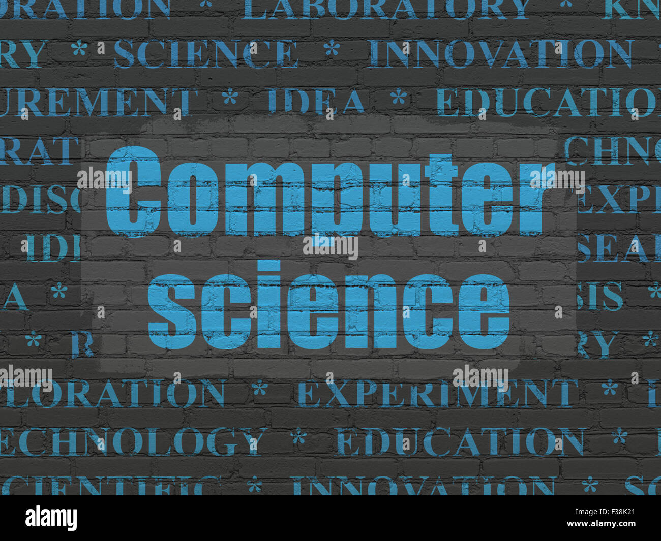 Science concept: Computer Science on wall background Stock Photo - Alamy