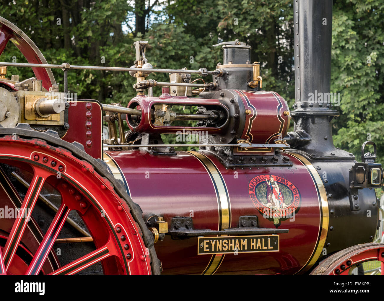 Detail of Vintage Steam Traction Locomotive Stock Photo