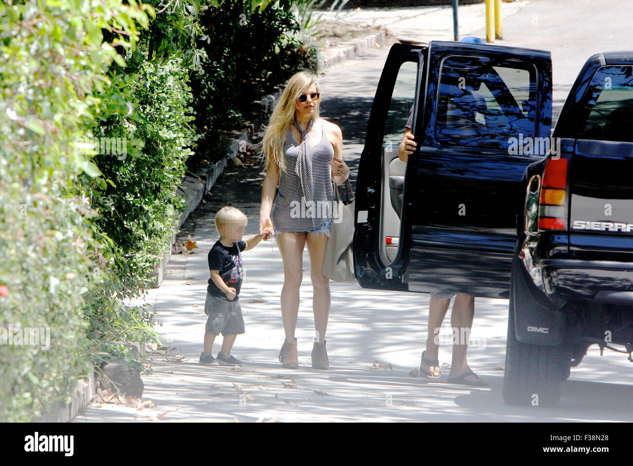 Fergie, Josh Duhamel and their son Axl Duhamel head out for a day ...