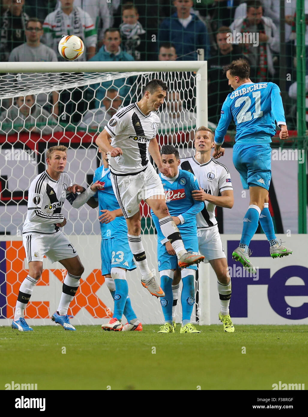 Warsaw Poland 01st Oct 2015 Europa League Group Stages Legia Warsaw Versus Sc Napoli Vlad Chiriches Napoli Tomasz Jodlowiec Legia Credit Action Plus Sports Alamy Live News Stock Photo Alamy