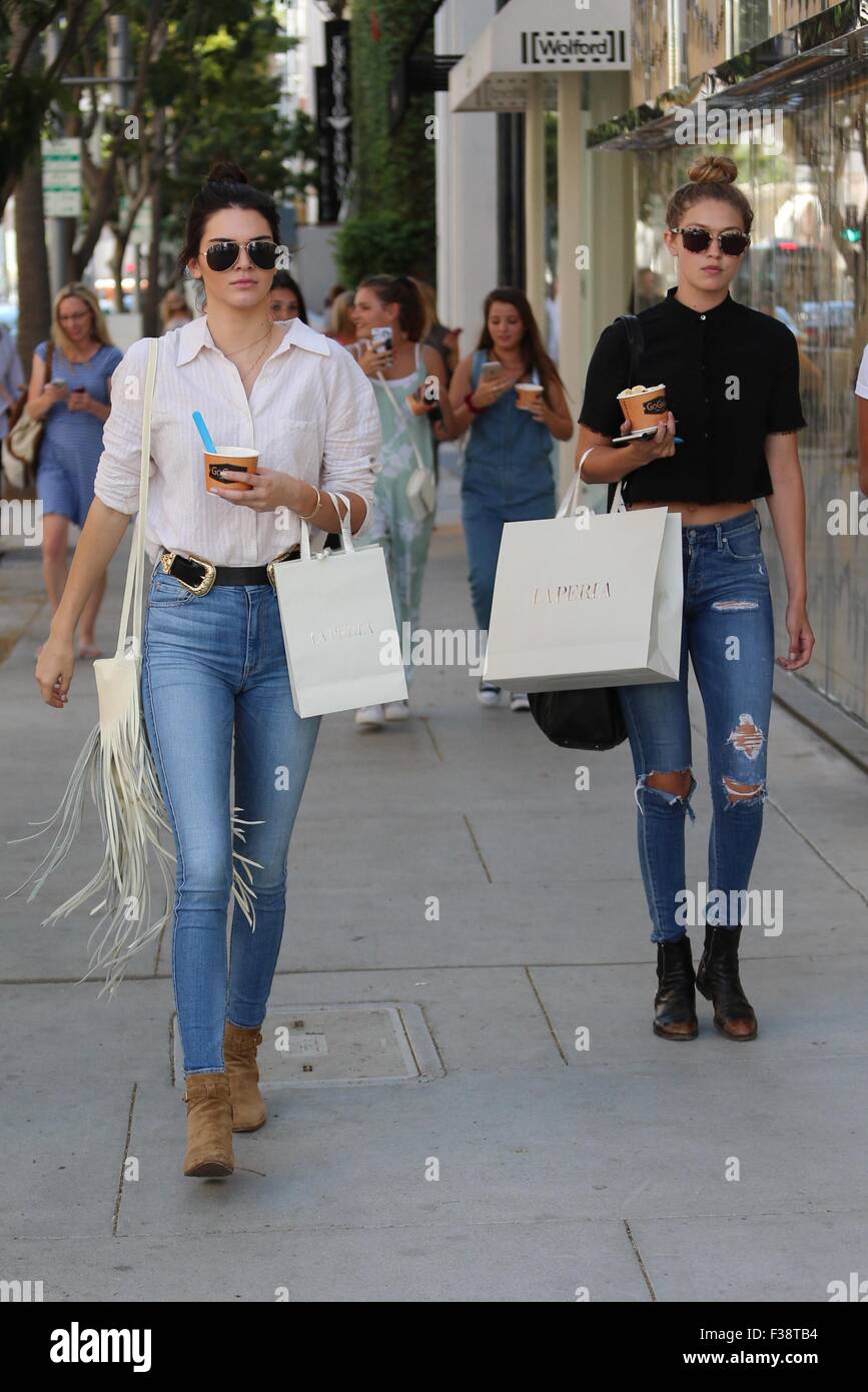 Kendall Jenner And Gigi Hadid Go Shopping In Beverly Hills