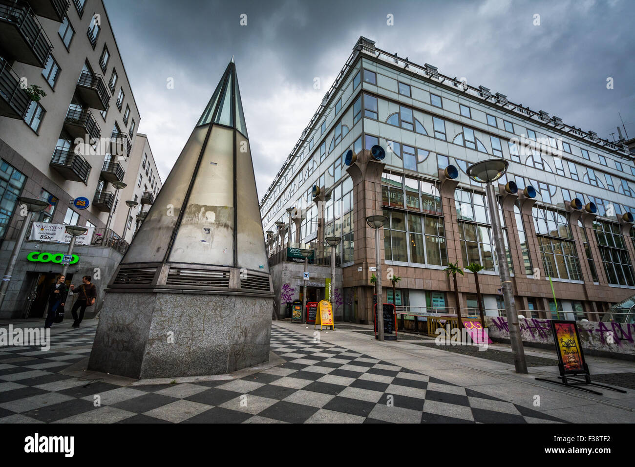 Modern architecture at Medborgarplatsen in Sodermalm, Stockholm, Sweden. Stock Photo