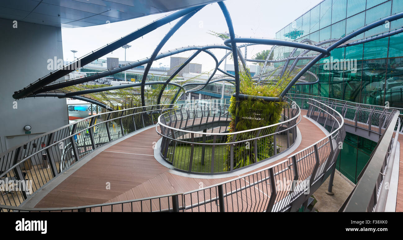 City park with modern buildings in  Downtown of Kuala Lumpur Stock Photo