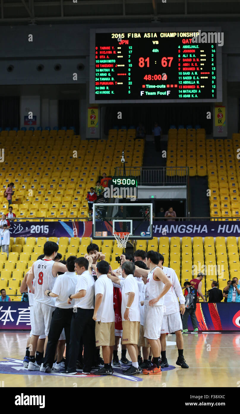 Changsha, China. 1st Oct, 2015. Japan team group (JPN) Basketball