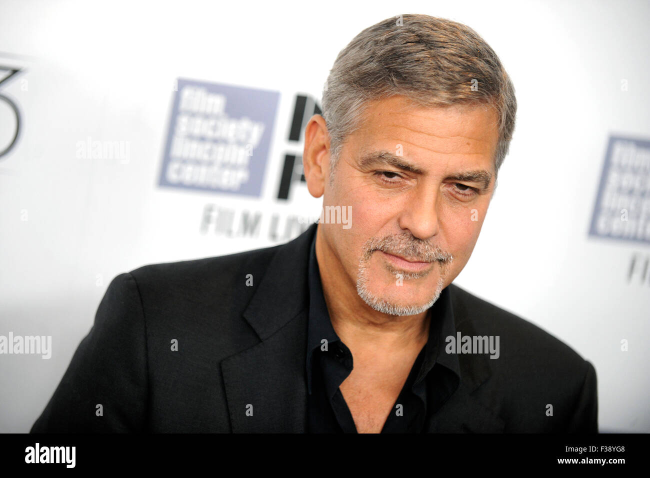 George Clooney at the 15th Anniversary Screening of 'O Brother, Where Art Thou? - A Mississippi-Odyssee' at the 53rd New York Film Festival in New York at the 29th of September 2015. Stock Photo