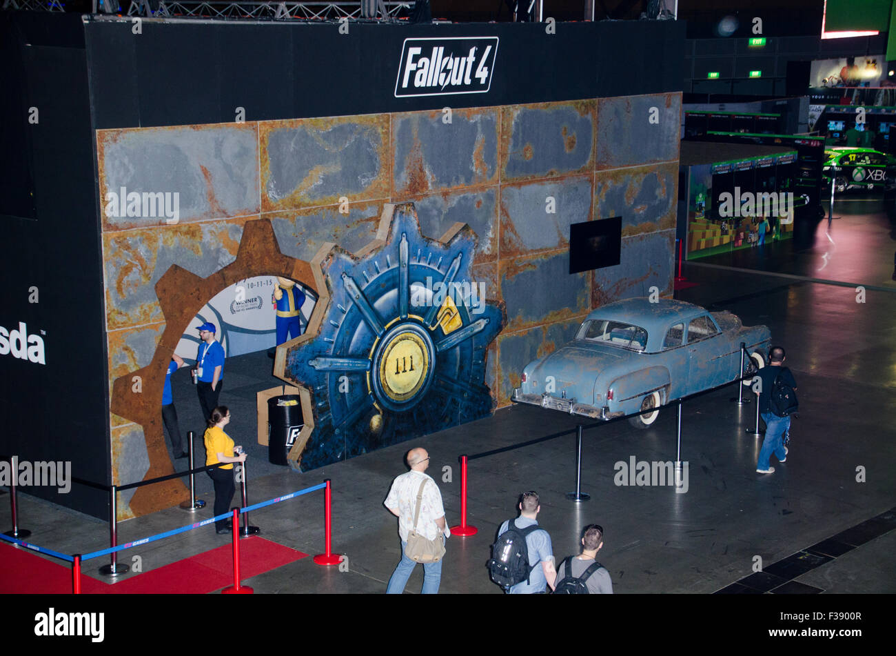 Sydney, Australia. 2nd October, 2015. Fallout 4 game booth at the 2015 EB Expo which took place at Syndey's Olympic Park. Credit:  mjmediabox/Alamy Live News Stock Photo