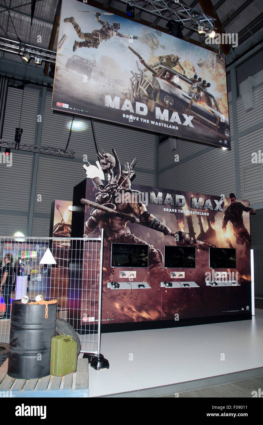 Sydney, Australia. 2nd October, 2015. Mad Max Brave the Wasteland booth at the 2015 EB Expo which took place at Syndey's Olympic Park. Credit:  mjmediabox/Alamy Live News Stock Photo