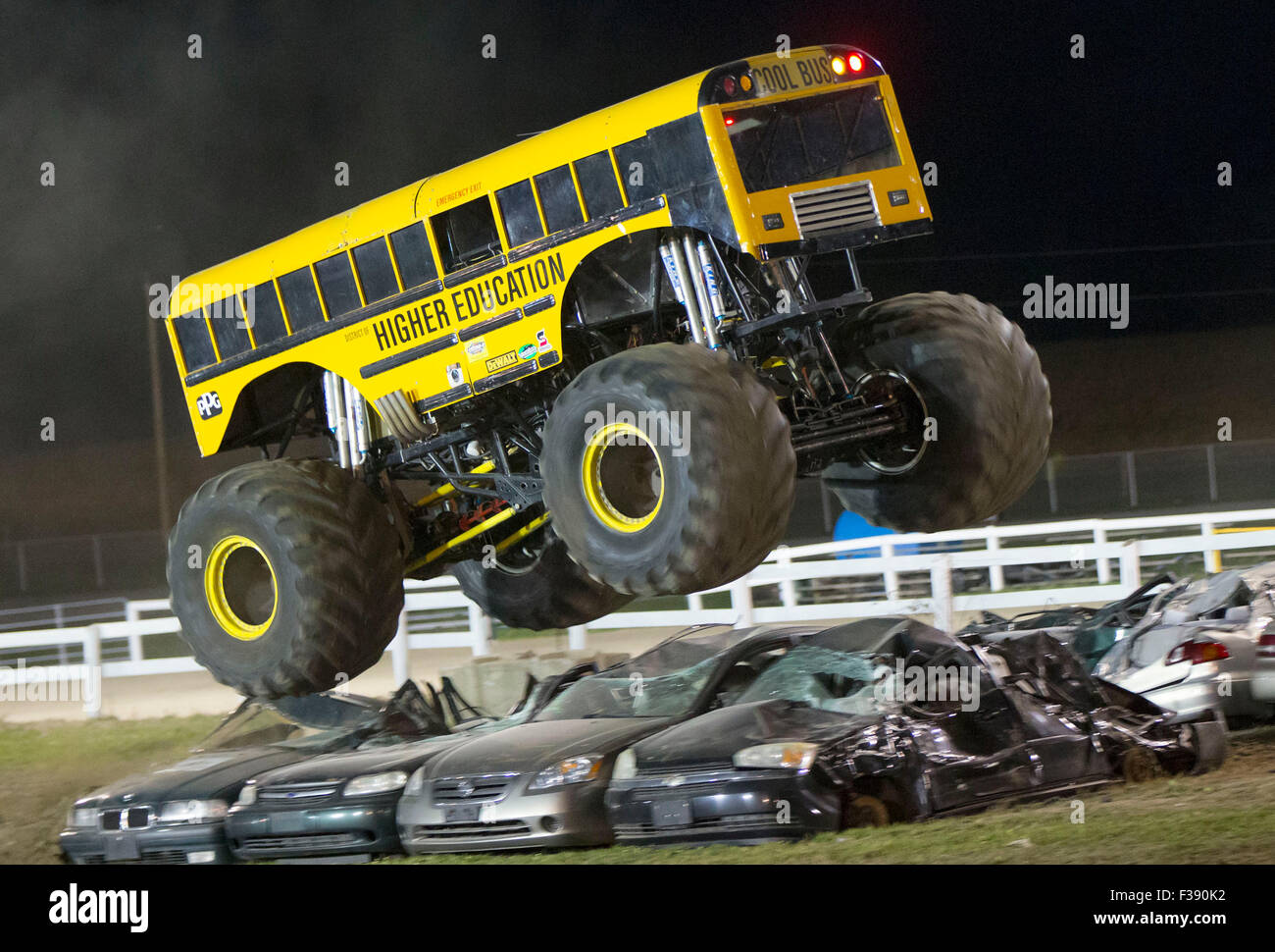 Toronto, Canada. 1st Oct, 2015. A monster truck performs during the
