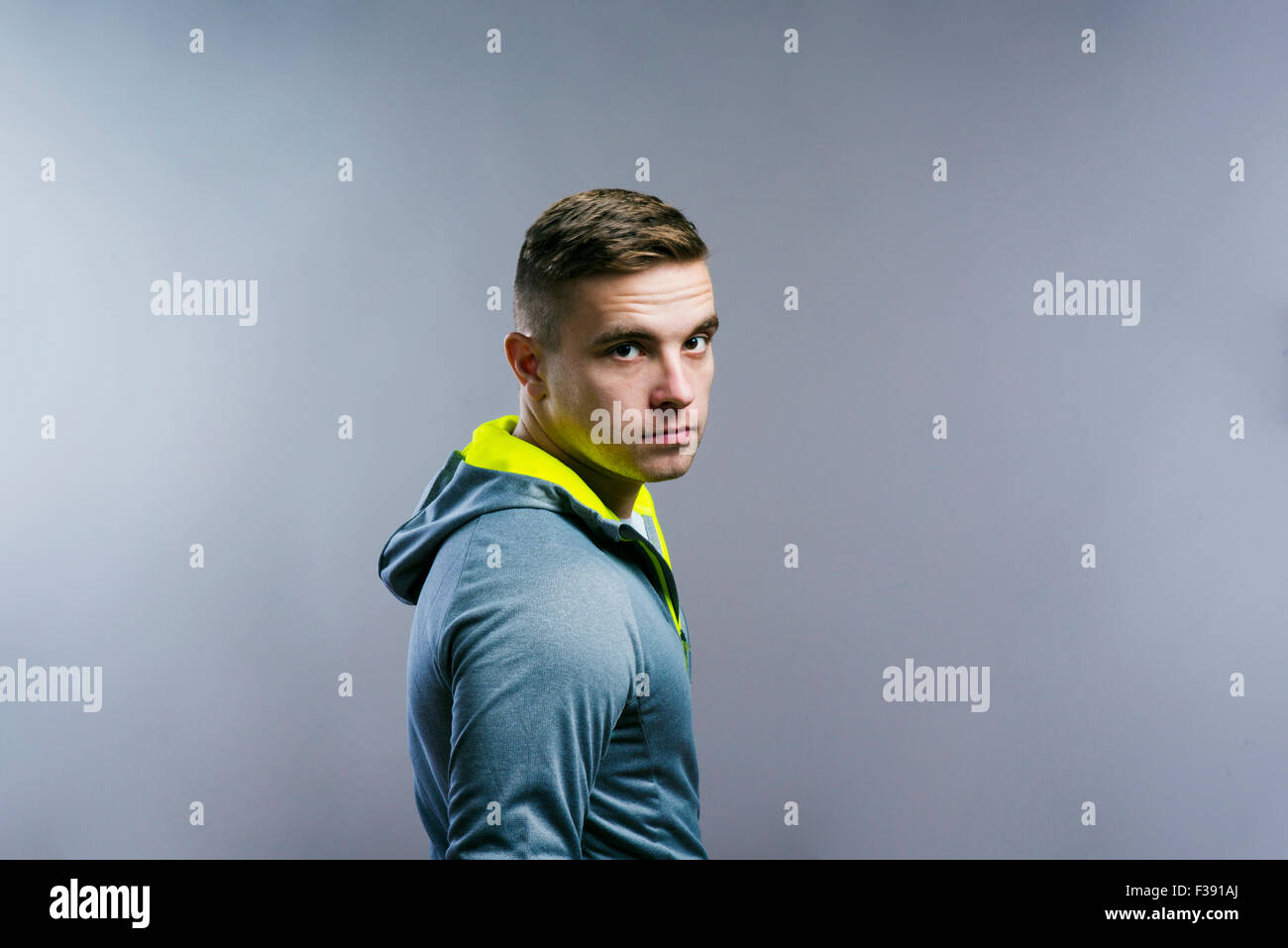 Runner in a studio Stock Photo - Alamy