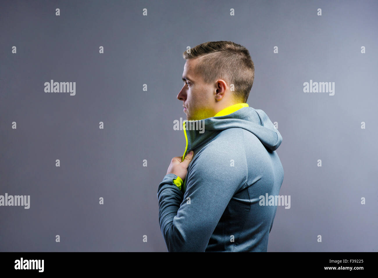 Runner in a studio Stock Photo - Alamy