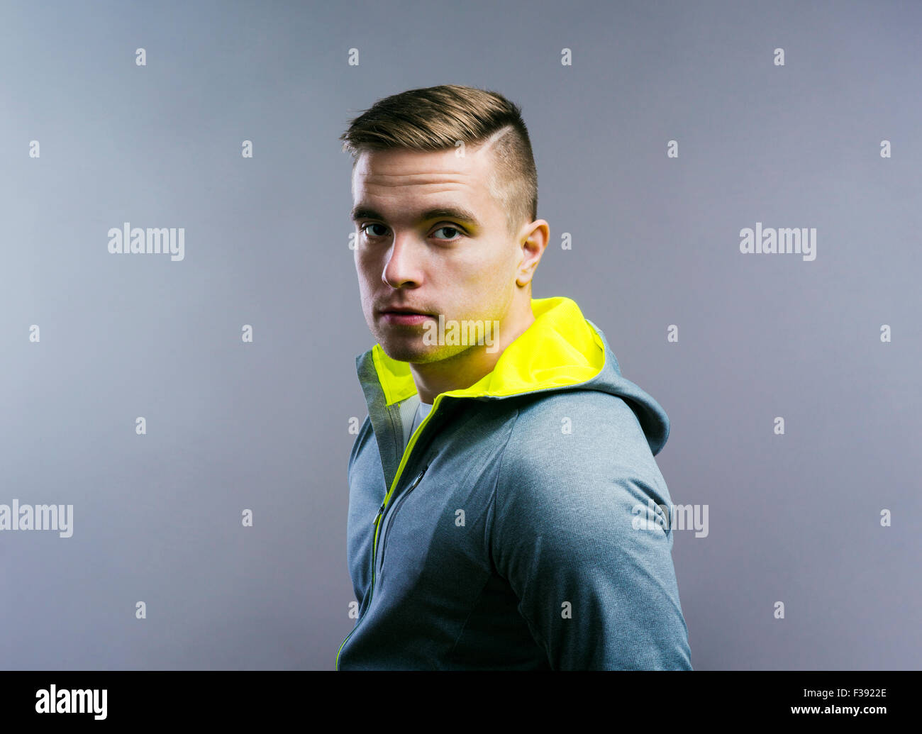 Runner in a studio Stock Photo - Alamy