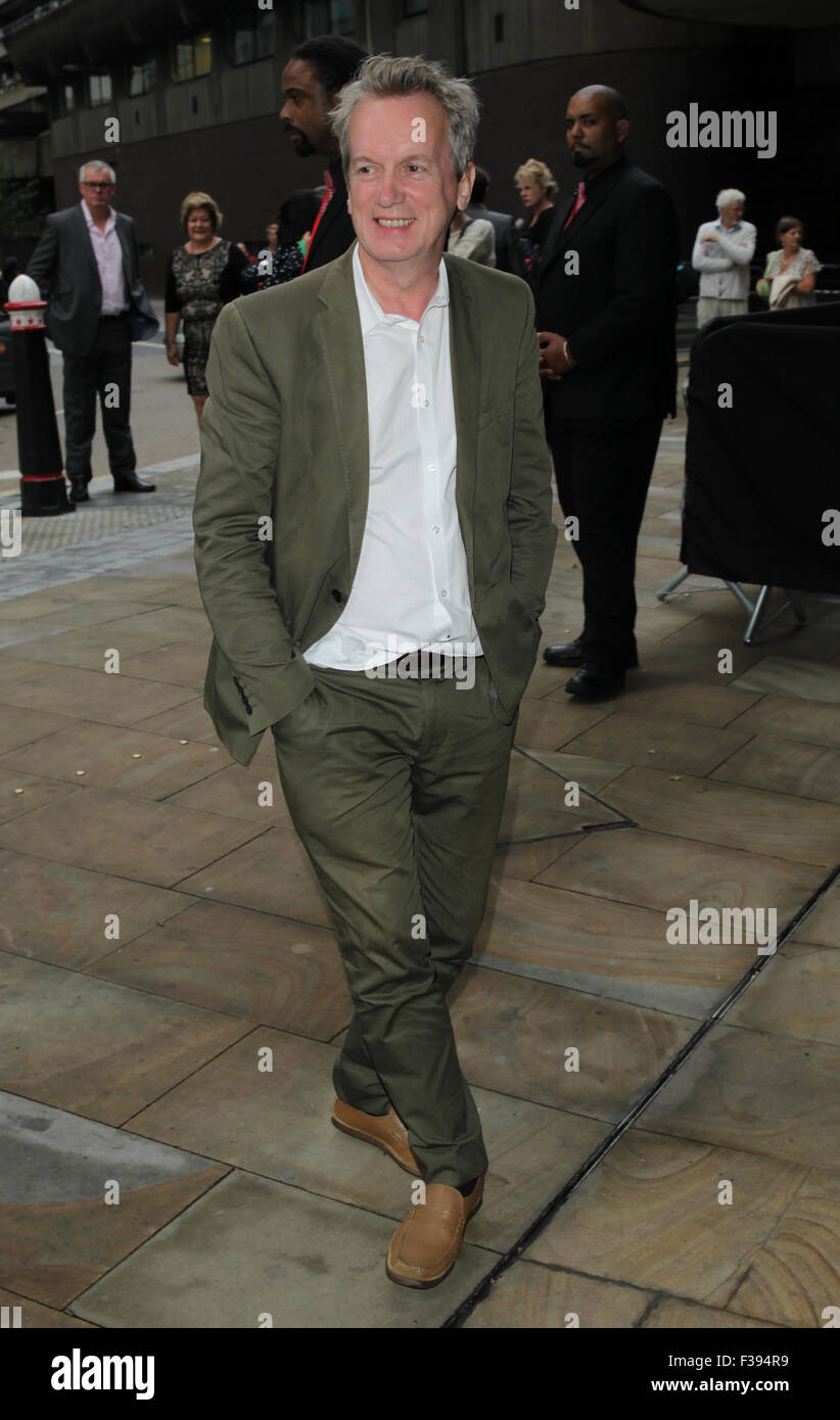 LONDON - AUG  25, 2015: Frank Skinner attends the press night of Hamlet at Barbican Centre in London Stock Photo