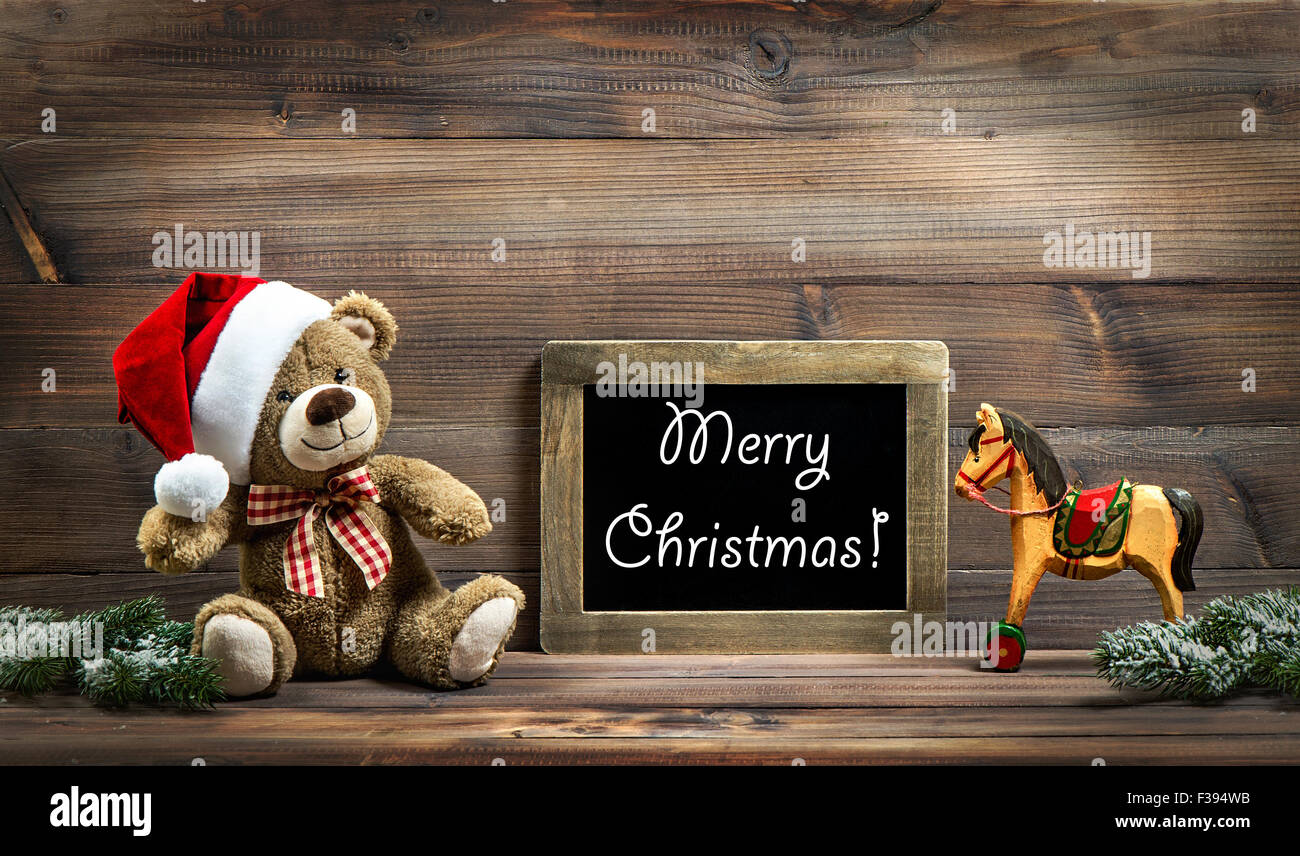 wooden christmas bear