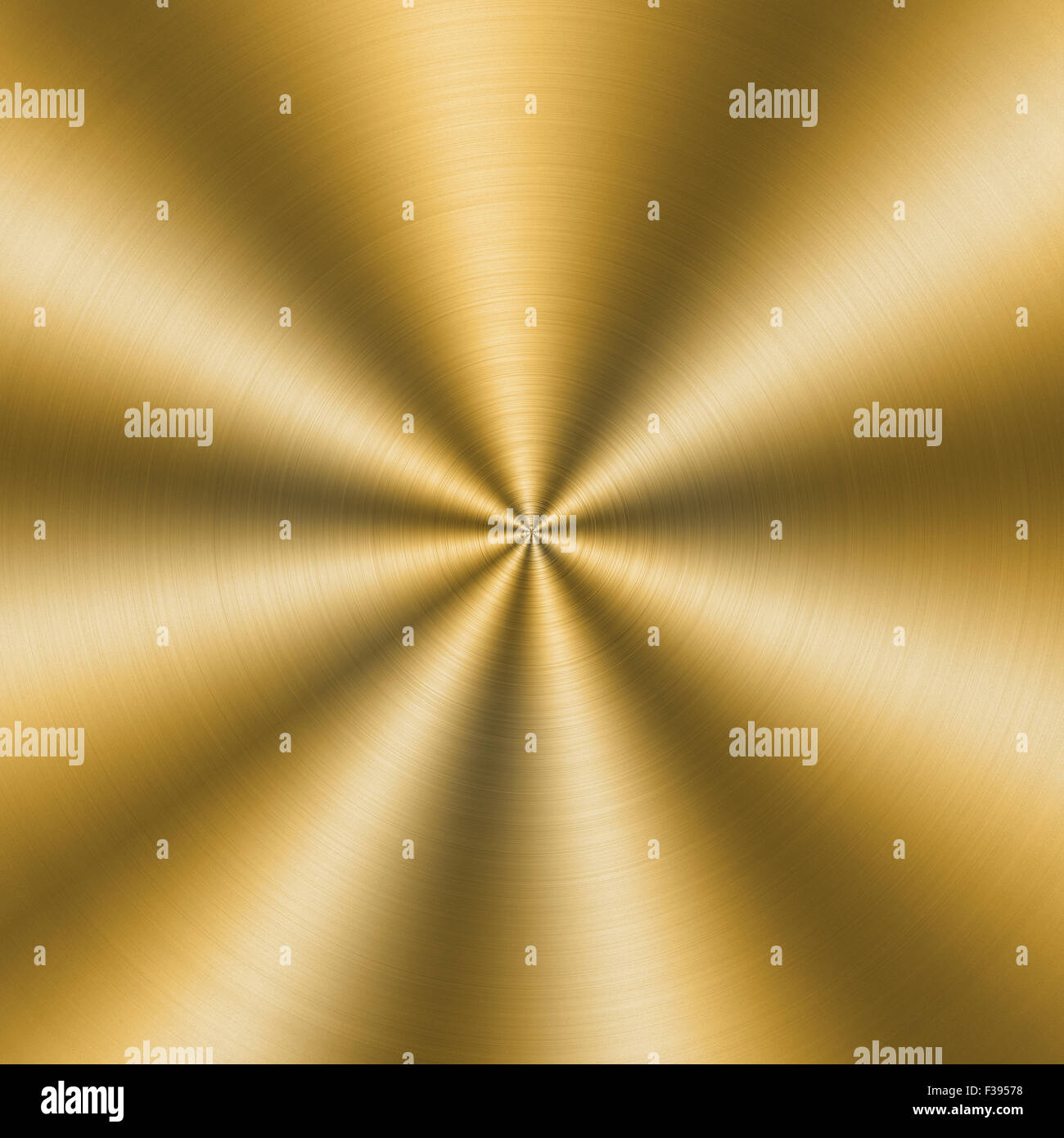 Circular metallic texture. Golden shiny abstract background Stock Photo