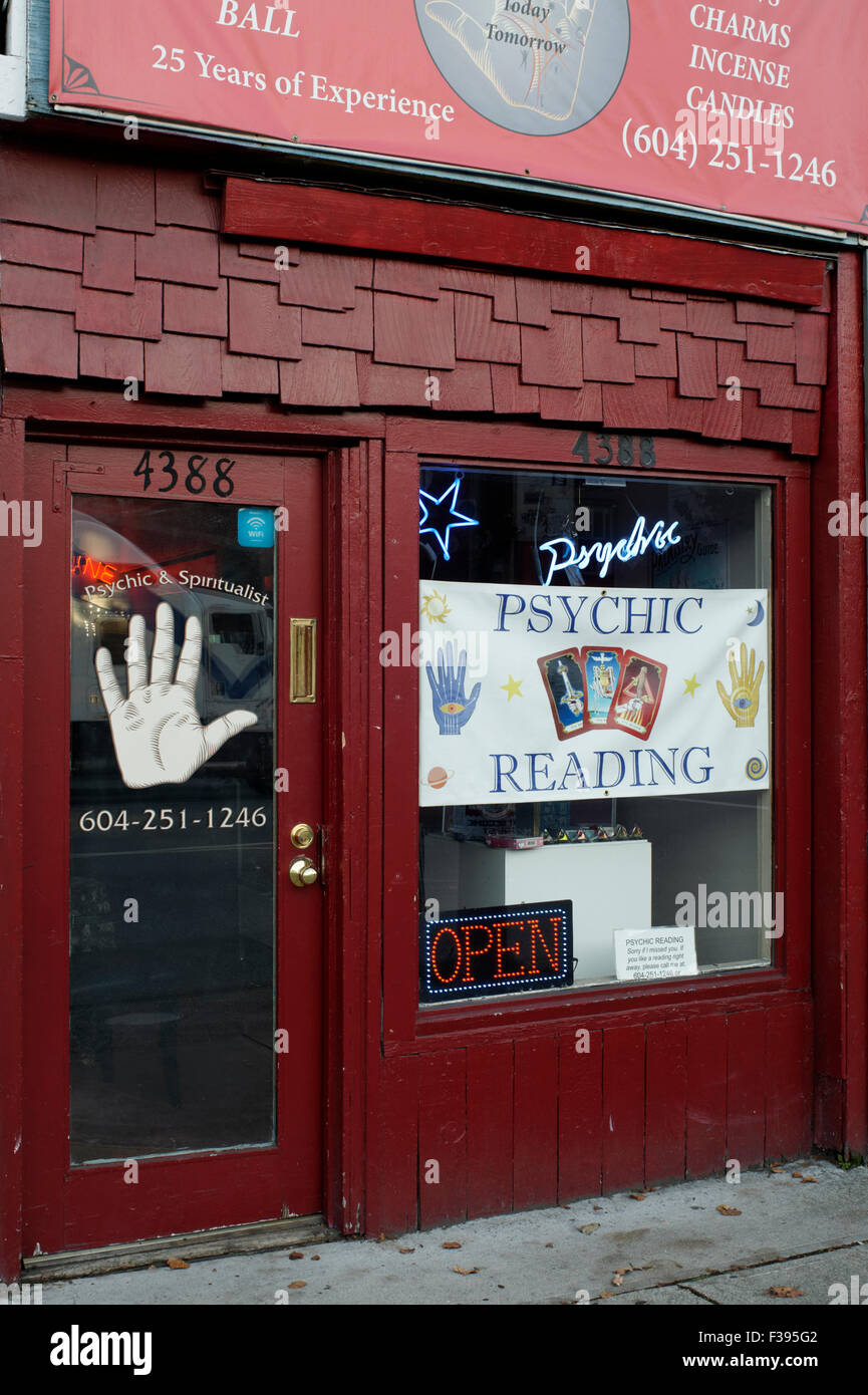Pyschic store in Vancouver, BC, Canada Stock Photo Alamy