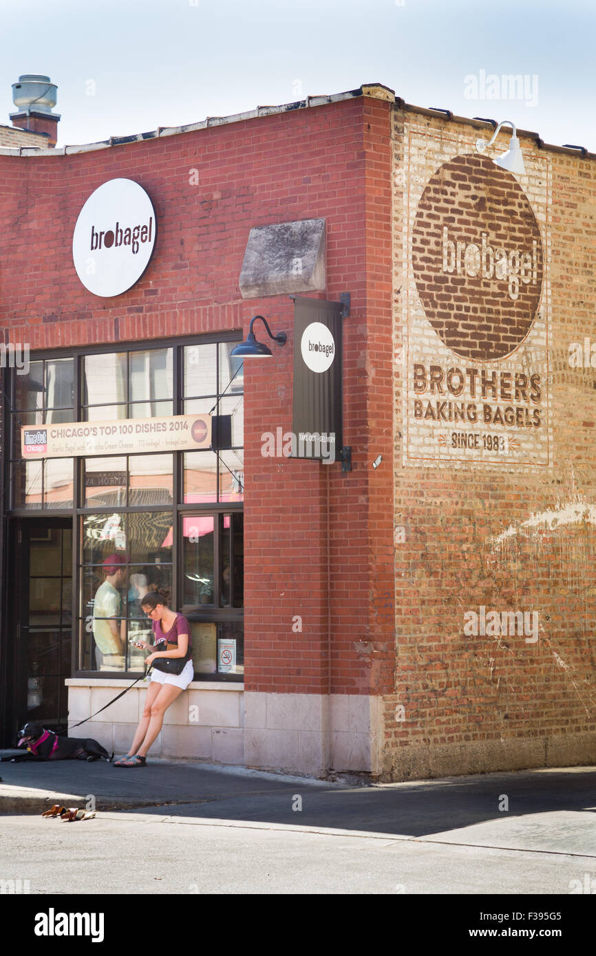 Illinois chicago painted mural in hires stock photography and images