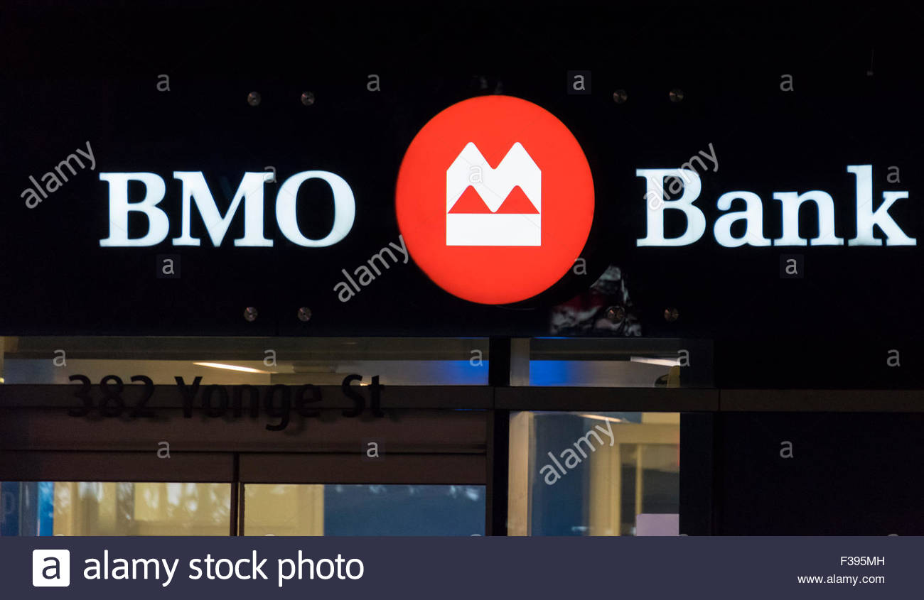 The Logo And Signage Of Bmo Bank The Bank Of Montreal Or Bmo