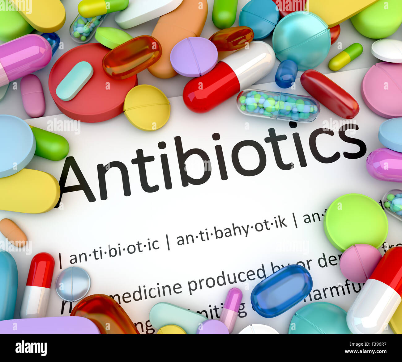 Prescription drugs - Antibiotics Stock Photo