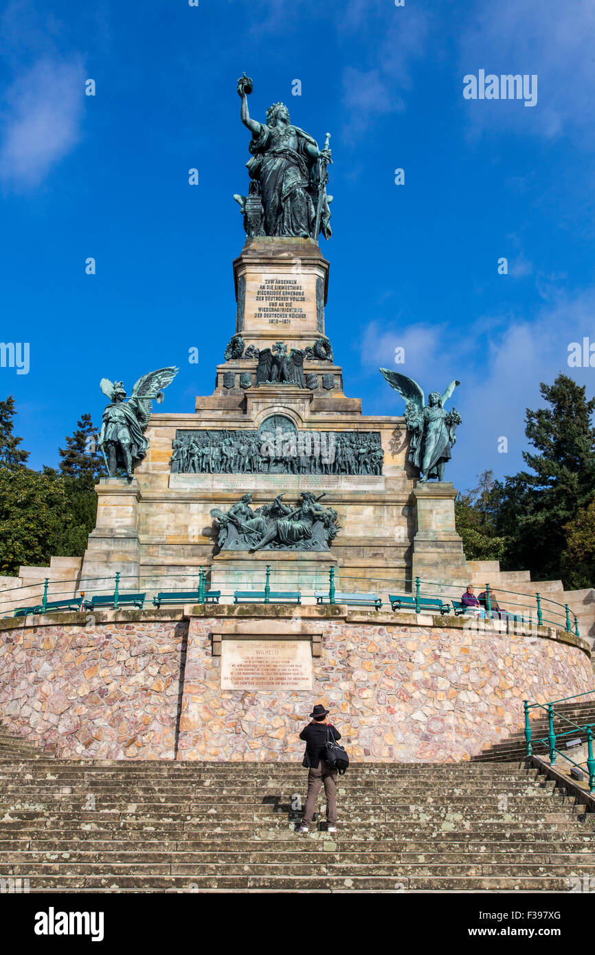 Statue Germania Niederwalddenkmal Niederwald Monument Stock Photos