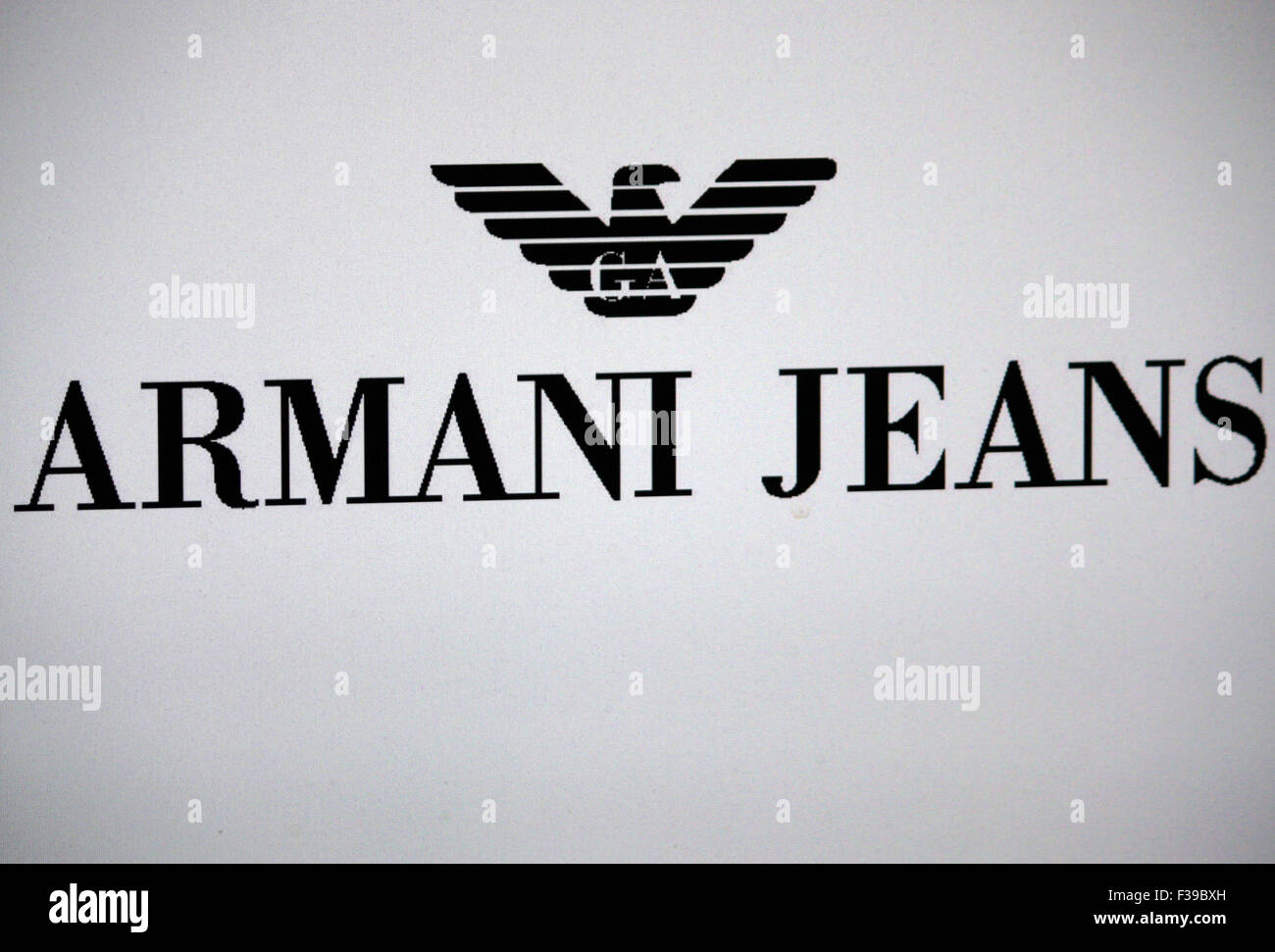 Markenname: "Armani Jeans", Berlin Stock Photo - Alamy