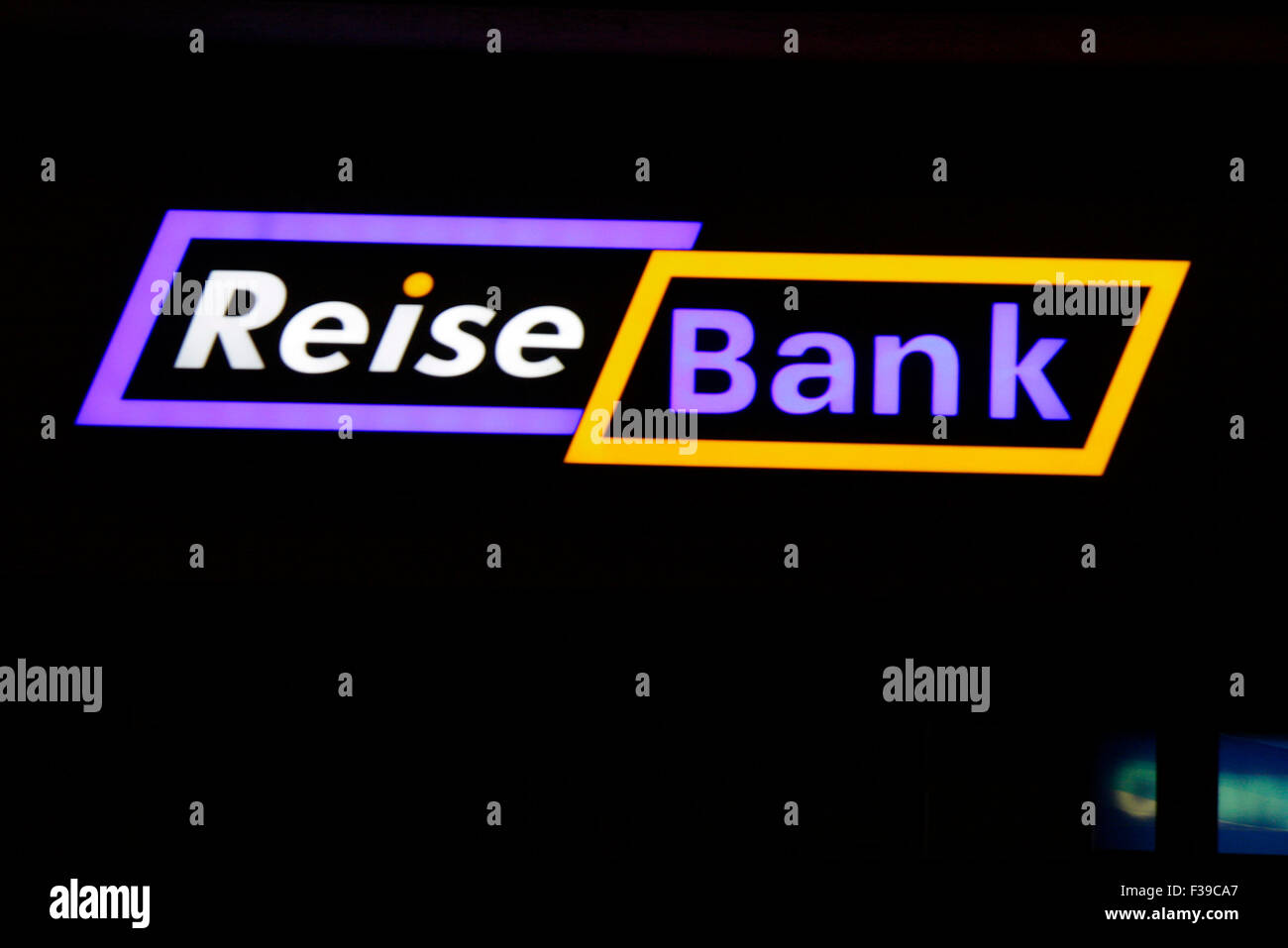 Markenname: 'Reise Bank', Berlin. Stock Photo
