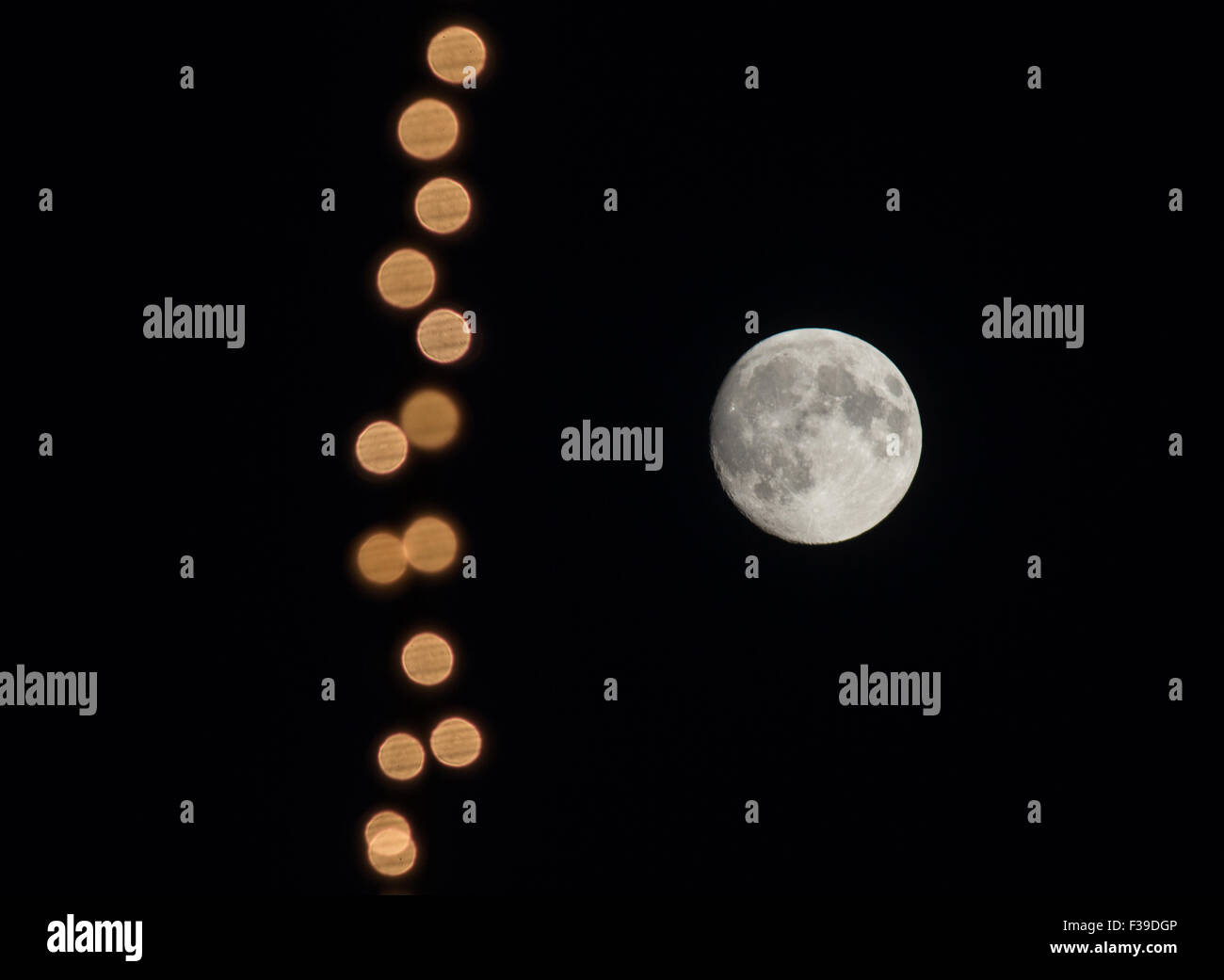 The Moon is Earth's only natural satellite.It is 213,751 miles from the  earth.It is though to have formed 4.5 billion years ago Stock Photo - Alamy