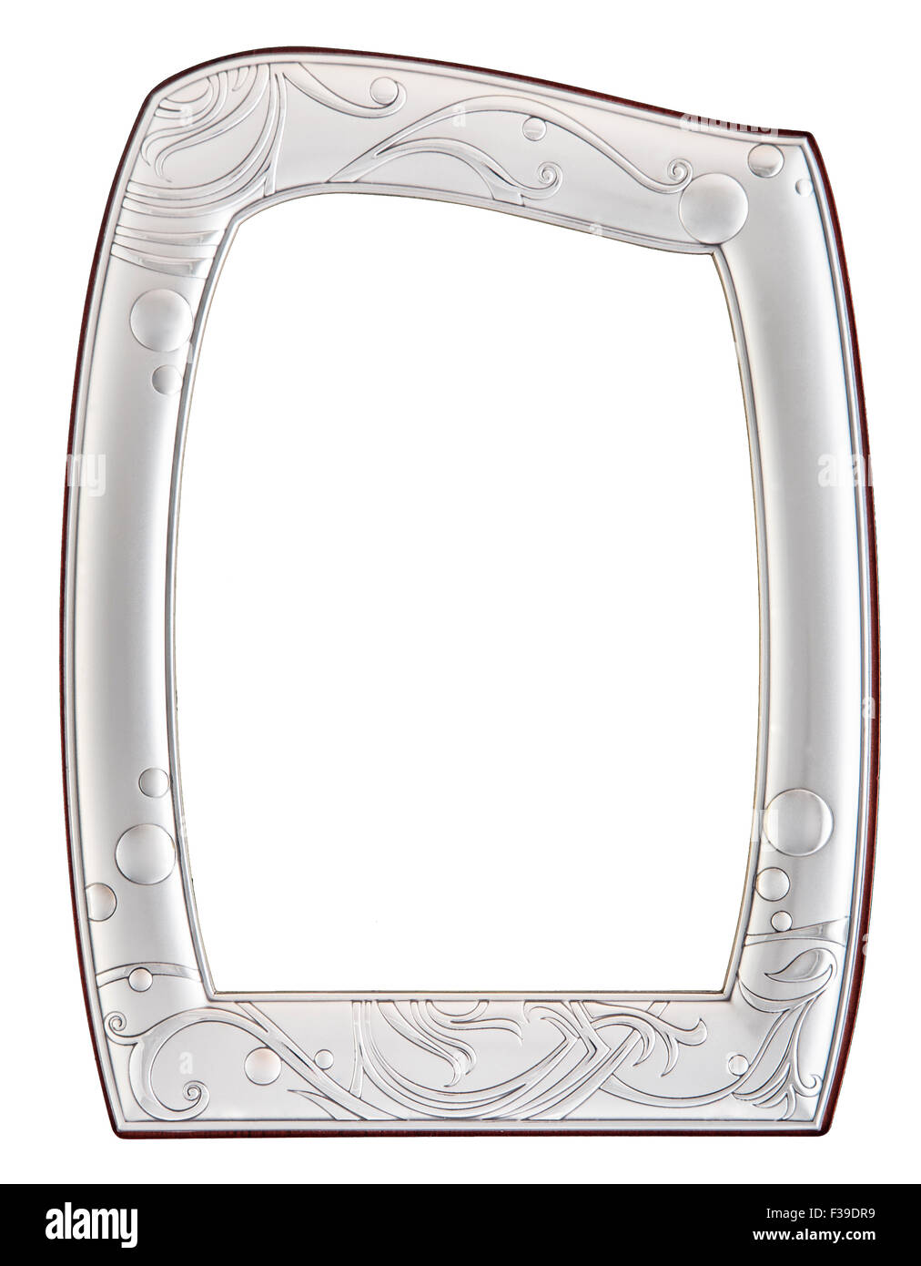 Silver photo frame isolated on a white background Stock Photo - Alamy