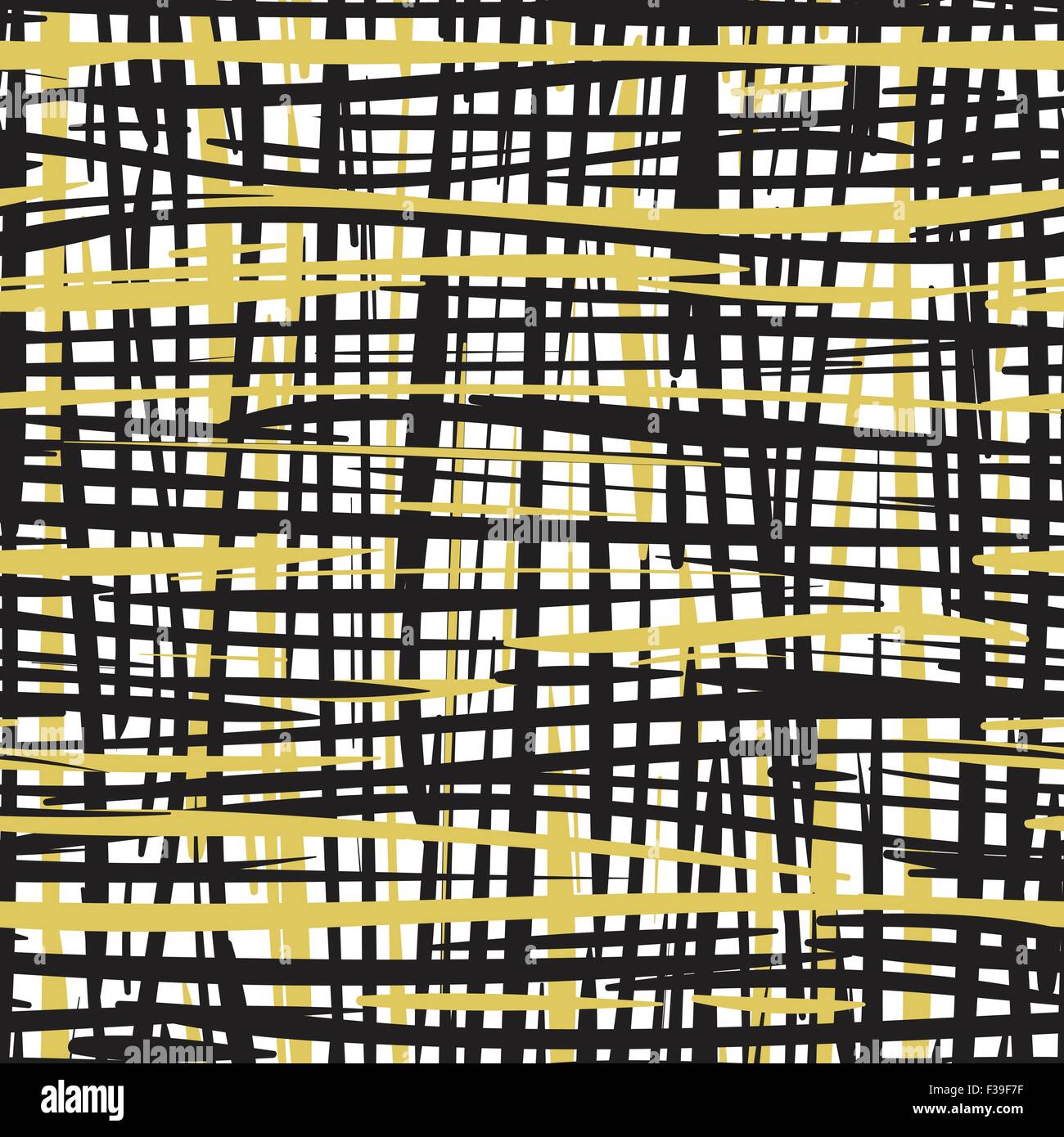 Abstract hand drawn black and gold seamless patterns Stock Vector Image ...
