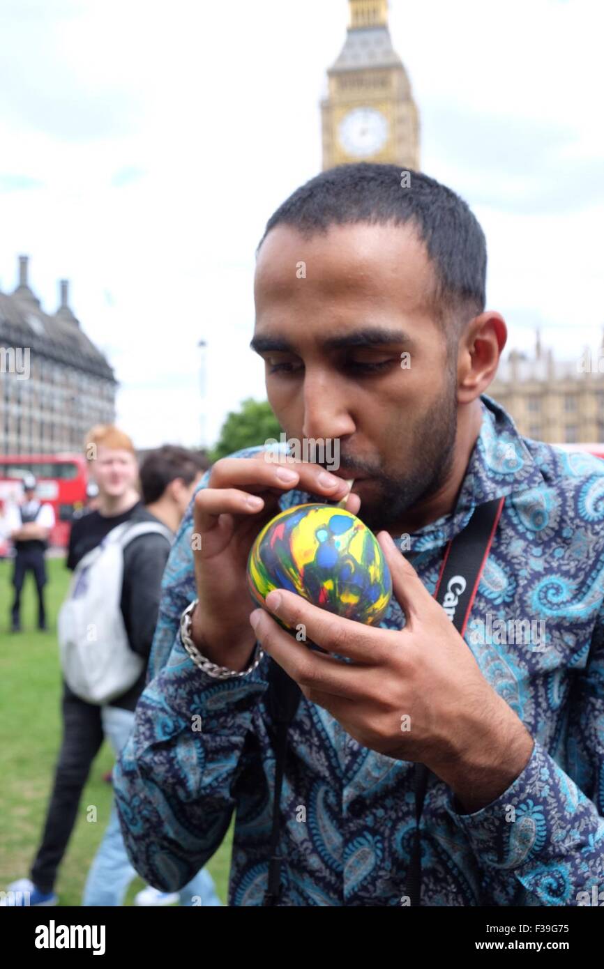 Nitrous oxide laughing gas protesters hires stock photography and