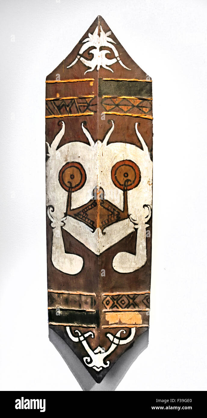 Acehnese shield before 1877 Sumatra Indonesia Indonesian ( Rijksmuseum Amsterdam Netherlands ) Stock Photo
