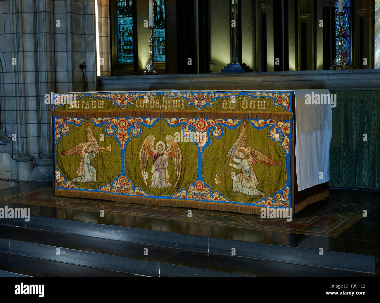 St Patrick's Cathedral Dublin altar frontal Stock Photo