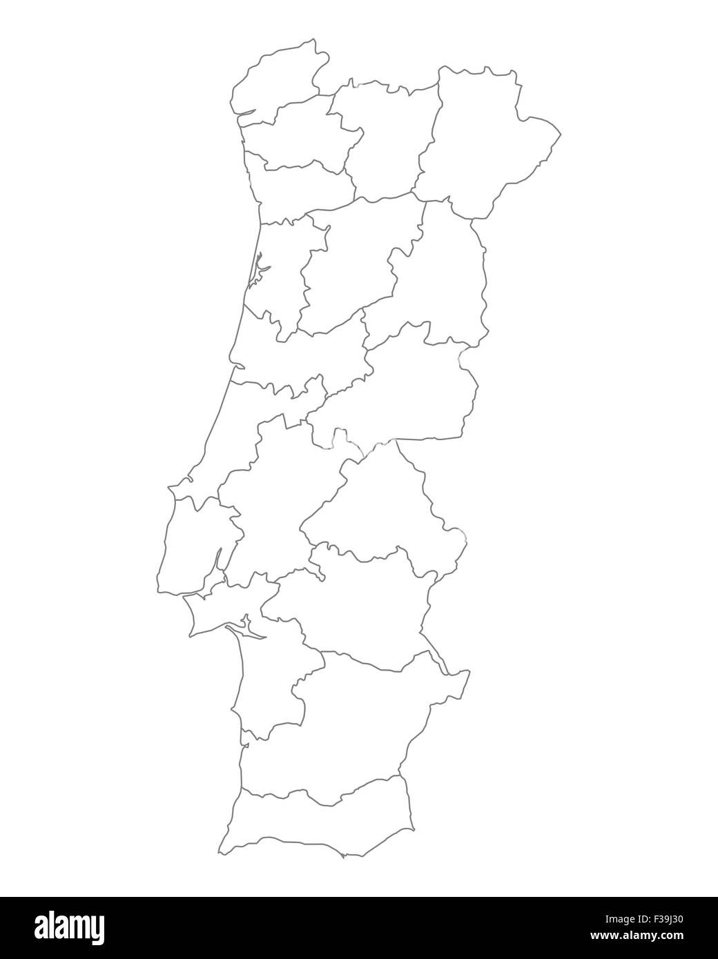 Map of Portugal Stock Photo Alamy