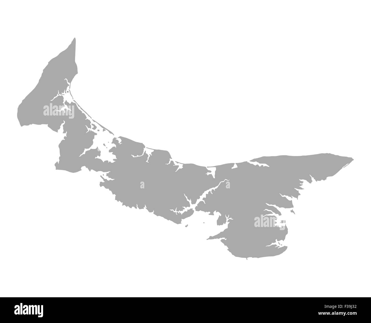 Map of Prince Edward Island Stock Photo Alamy