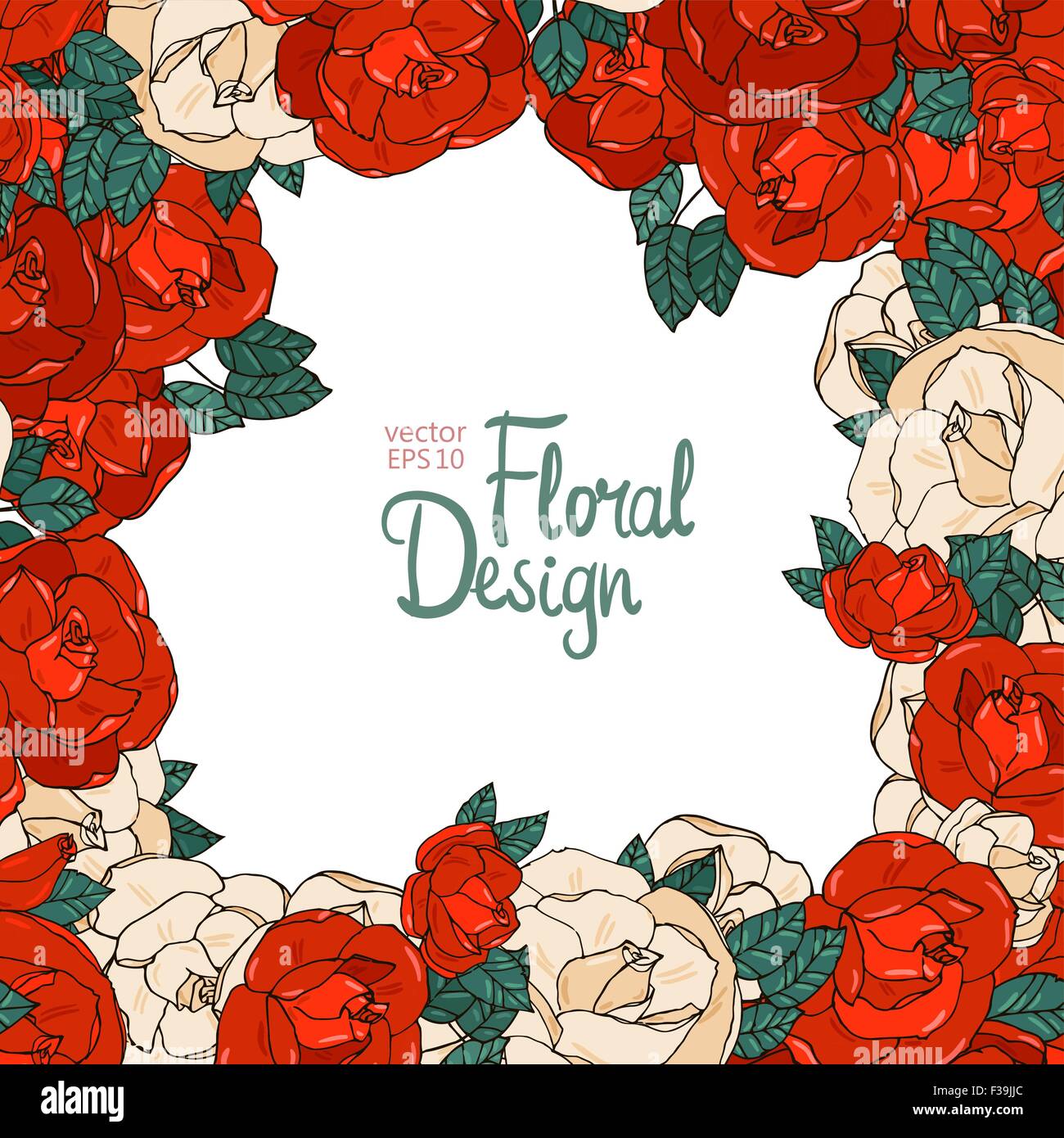 Vintage floral vector frame Stock Vector Image & Art - Alamy