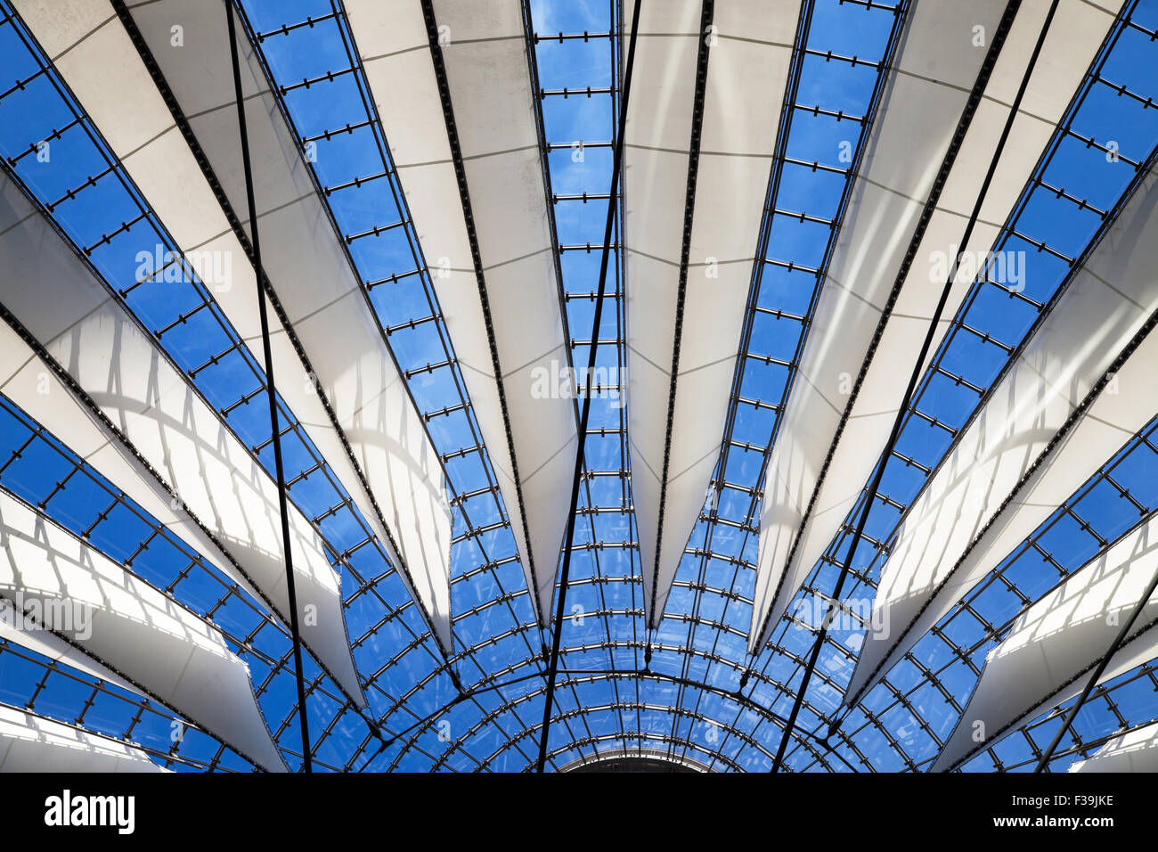 Roof of the Sony Center in Berlin, Germany. Stock Photo