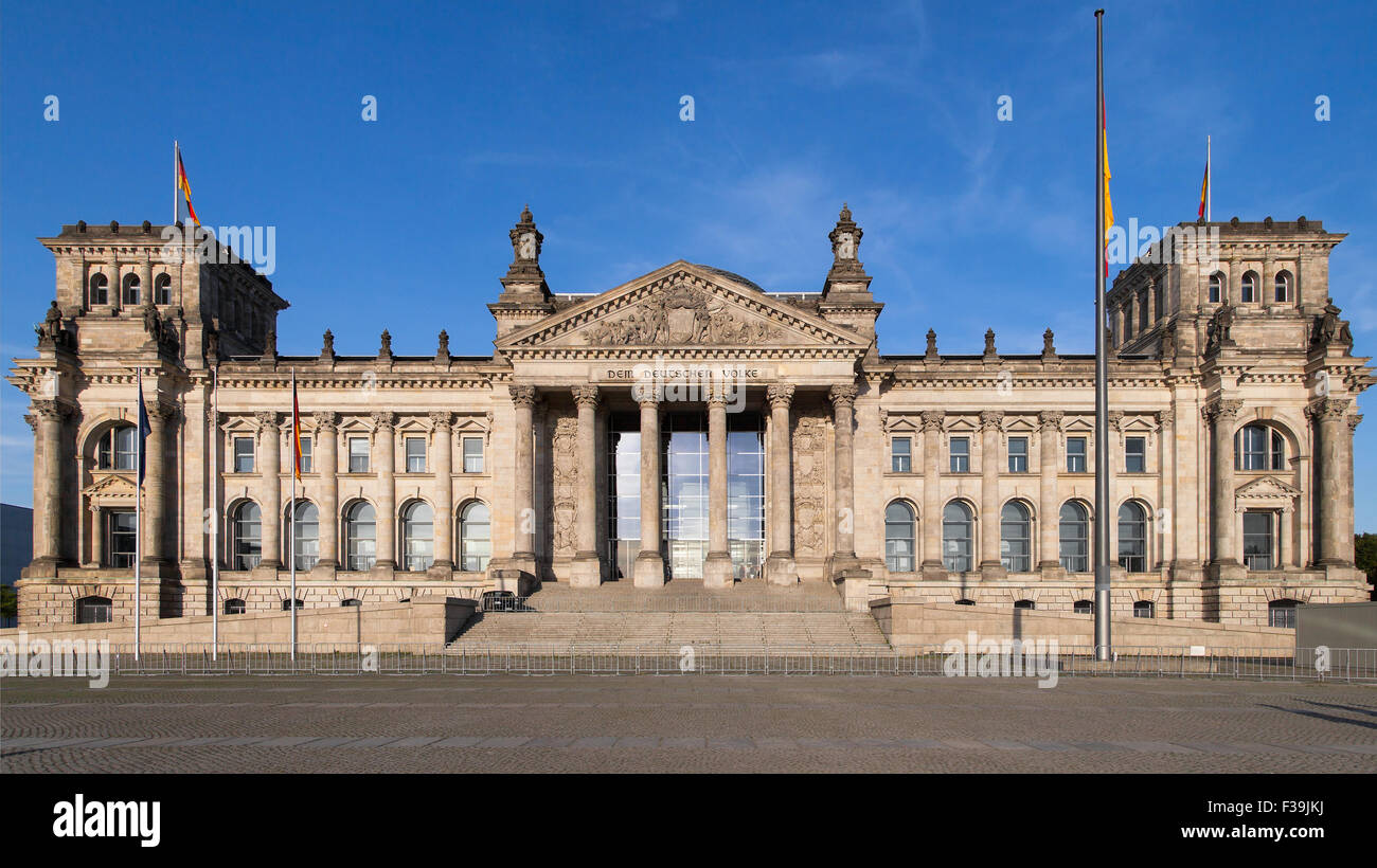 Reichstag building in Berlin, Germany. Stock Photo