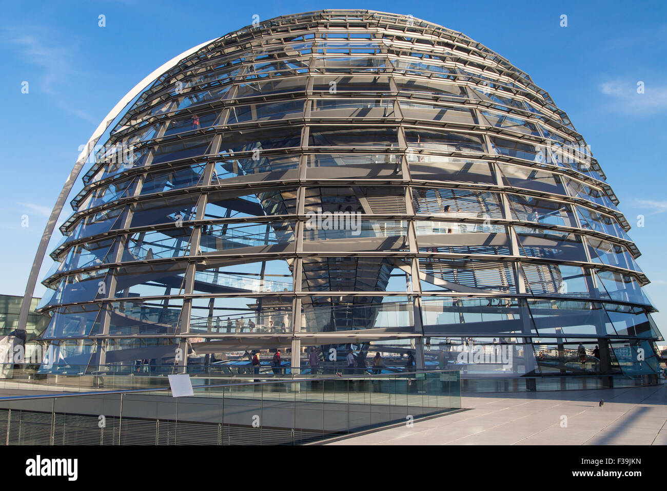 Dome on the top of the Reichstag building in Berlin, Germany. Stock Photo