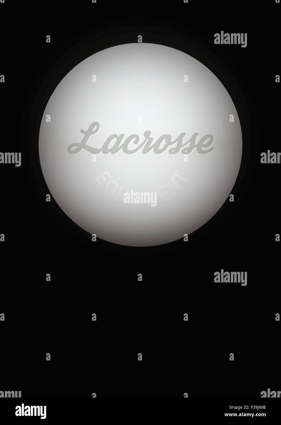 Dark Background of lacrosse ball. Vector Illustration Stock Vector