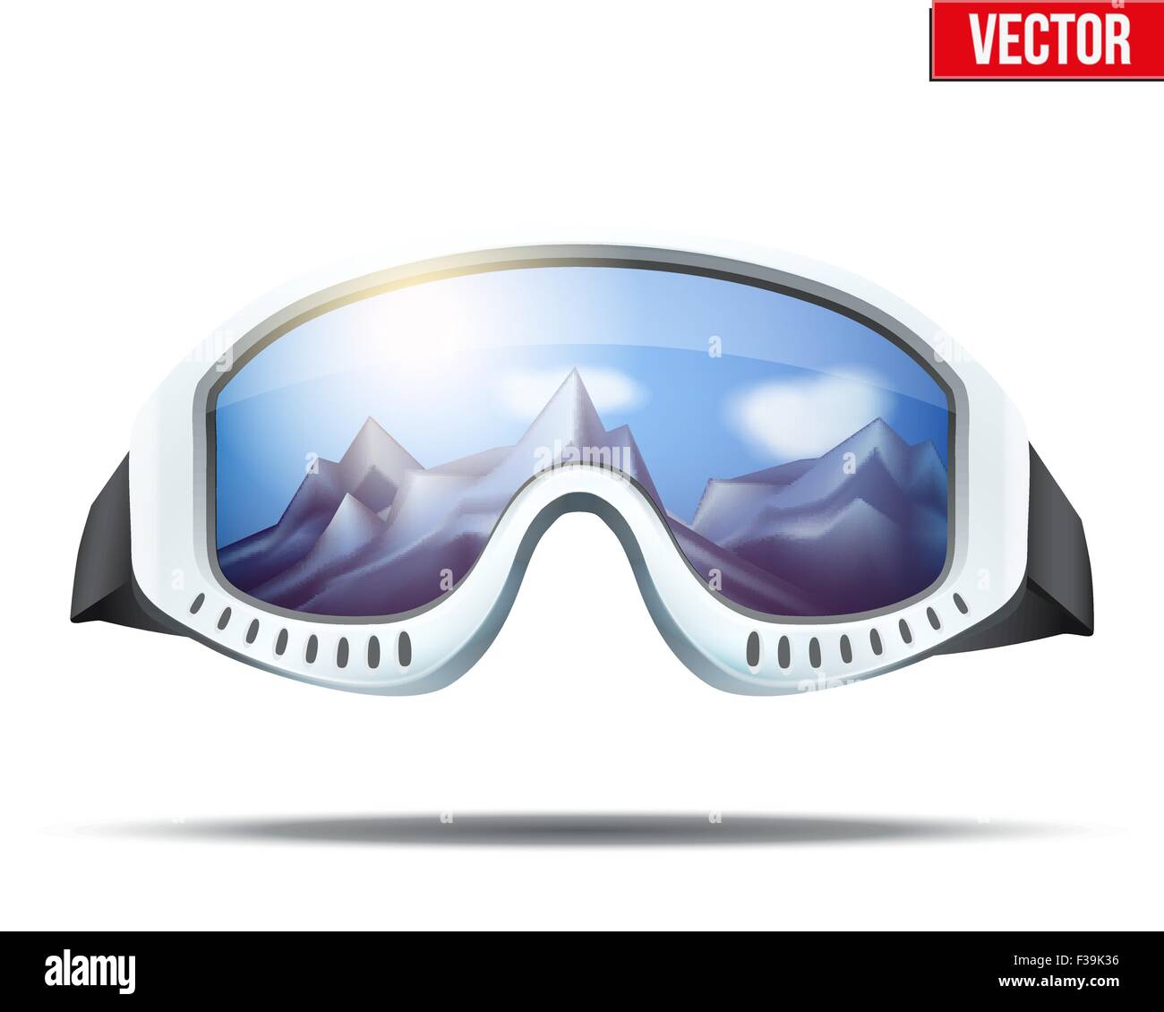 Classic vintage old school ski goggles Stock Vector Image & Art Alamy